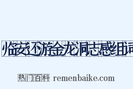 临安还游金龙洞志感组词是什么意思的图片